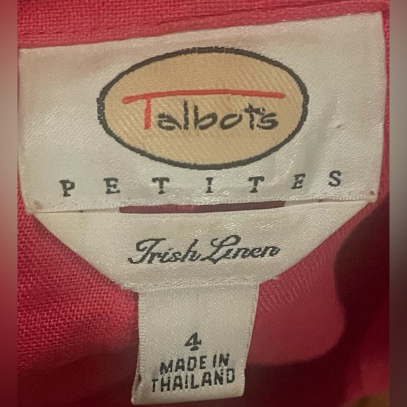 Talbots- Hot pink collared women’s button-down Size 4 - Picture 8 of 8
